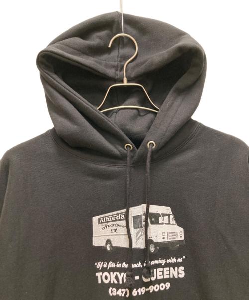 the apartment（ジ アパートメント）The Apartment (ジ アパートメント) THE Almeda club (ザアラメダクラブ) Champion (チャンピオン) Queens Tokyo Moving Hoodie ブラック サイズ:ＸＬの古着・服飾アイテム