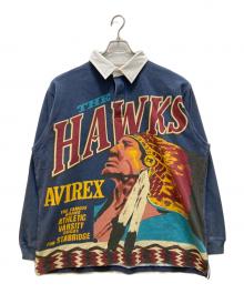 AVIREX×STABRIDGE（アヴィレックス×スタブリッジ）の古着「HAWKS RUGBY SHIRTS」｜ネイビー