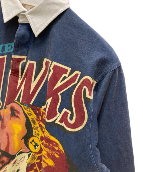 AVIREX（アヴィレックス）AVIREX (アヴィレックス) STABRIDGE (スタブリッジ) HAWKS RUGBY SHIRTS ネイビー サイズ:ＸＬ 未使用品の古着・服飾アイテム