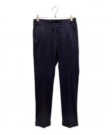 BERWICH（ベルウィッチ）の古着「レーヨンナイロンジャージステッチクリーステーパードパンツ」｜ネイビー