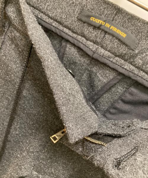 BERWICH（ベルウィッチ）BERWICH (ベルウィッチ) VITALE BARBERIS CANONICO (ヴィターレ バルベリス カノニコ) 別注ウールタックスラックス グレー サイズ:48の古着・服飾アイテム