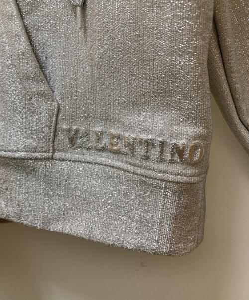 VALENTINO（ヴァレンティノ）VALENTINO (ヴァレンティノ) ラメプルオーバーパーカー グレー サイズ:ＸＳの古着・服飾アイテム