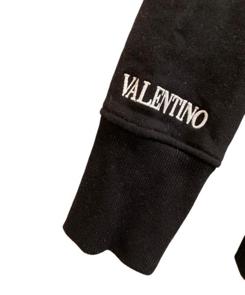 VALENTINO（ヴァレンティノ）VALENTINO (ヴァレンティノ) スパンコールロゴトレーナー ブラック サイズ:ＸＳの古着・服飾アイテム