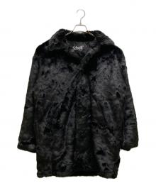 Schott（ショット）の古着「ボア シングル ロング ピーコート」｜ブラック
