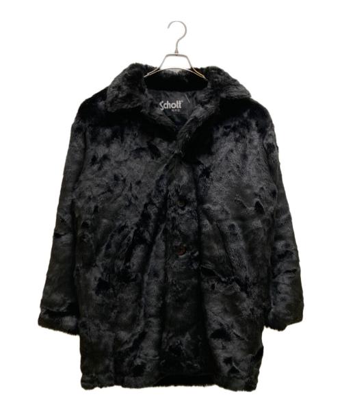 Schott（ショット）Schott (ショット) ボア シングル ロング ピーコート ブラック サイズ: Lの古着・服飾アイテム