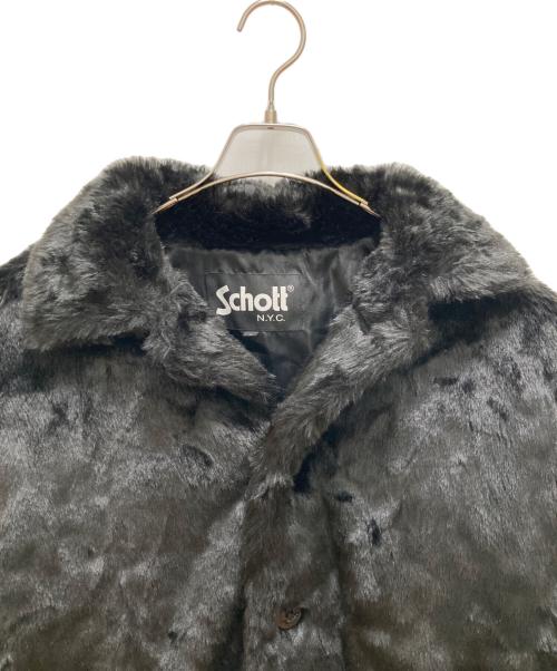 Schott（ショット）Schott (ショット) ボア シングル ロング ピーコート ブラック サイズ: Lの古着・服飾アイテム