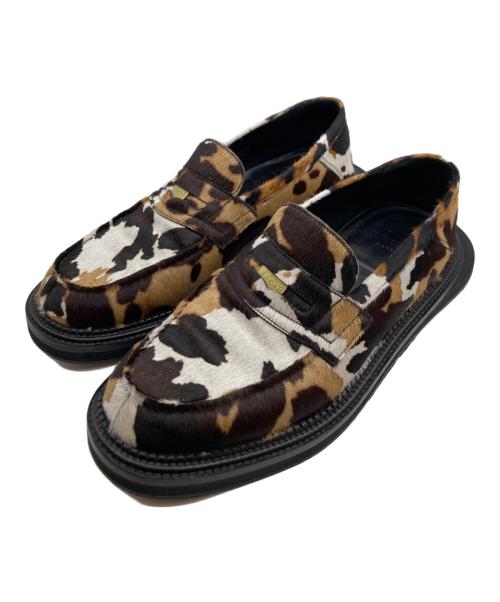 J.M.WESTON（ジェイエムウエストン）J.M.WESTON (ジェイエムウエストン) sacai (サカイ) コラボ ハラコ シグニチャーローファー #180 ブラウン サイズ:10C Dの古着・服飾アイテム