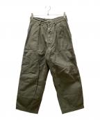 URBAN RESEARCH×SHIOTAアーバンリサーチ×シオタ）の古着「バックサテンユーティリティー トラウザー パンツ」｜グリーン