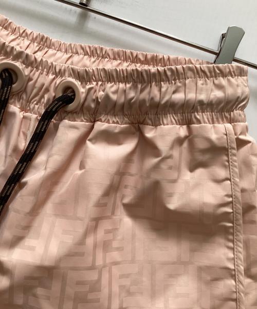 FENDI（フェンディ）FENDI (フェンディ) オールオーバー FF ナイロン ショーツ ピンク サイズ:Sの古着・服飾アイテム