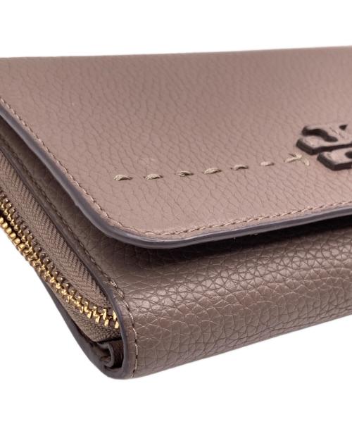 TORY BURCH（トリーバーチ）TORY BURCH (トリーバーチ) レザーショルダーウォレット ベージュの古着・服飾アイテム