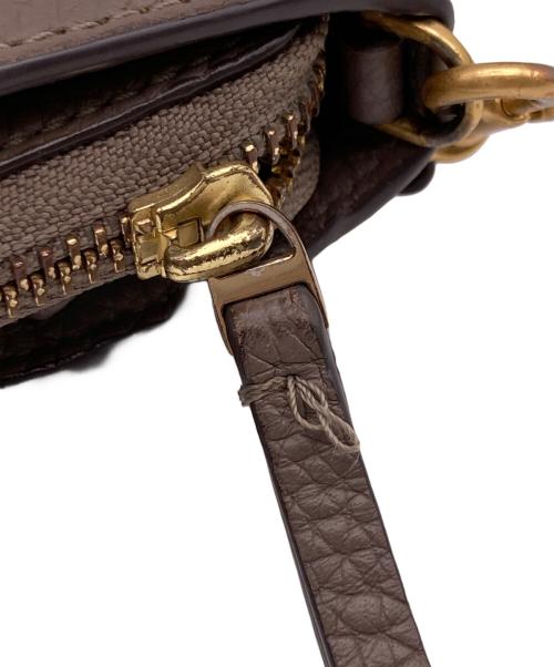 TORY BURCH（トリーバーチ）TORY BURCH (トリーバーチ) レザーショルダーウォレット ベージュの古着・服飾アイテム