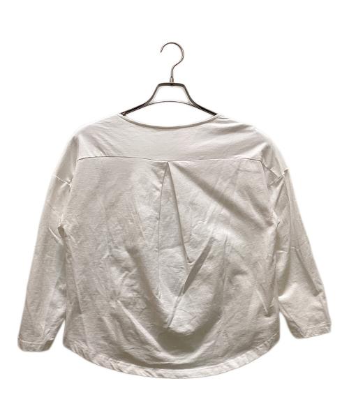 BEARDSLEY（ビアズリー）BEARDSLEY (ビアズリー) 《シーズンレス・洗える》フロント刺繍カットソー ホワイト サイズ:FREEの古着・服飾アイテム