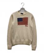 POLO RALPH LAURENポロ・ラルフローレン）の古着「星条旗ニット」｜ホワイト