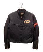 Bucoブコ）の古着「ロゴワッペンライダースジャケット」｜ブラック