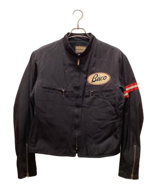 Buco（ブコ）Buco (ブコ) ロゴワッペンライダースジャケット ブラック サイズ:42の古着・服飾アイテム