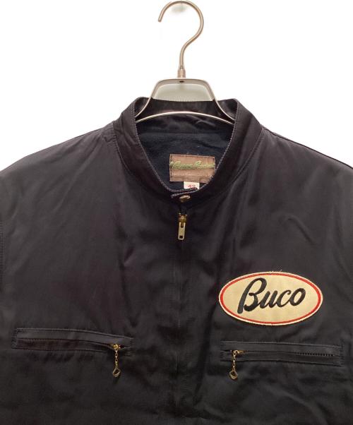 Buco（ブコ）Buco (ブコ) ロゴワッペンライダースジャケット ブラック サイズ:42の古着・服飾アイテム