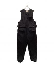 BEAMS BOY（ビームスボーイ）の古着「コットンウェザー ハンティングベスト オールインワン」｜ブラック