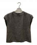 BALLSEYボールジィ）の古着「ポリエステルレーヨンカラミ フレンチスリーブブラウス」｜ブラック