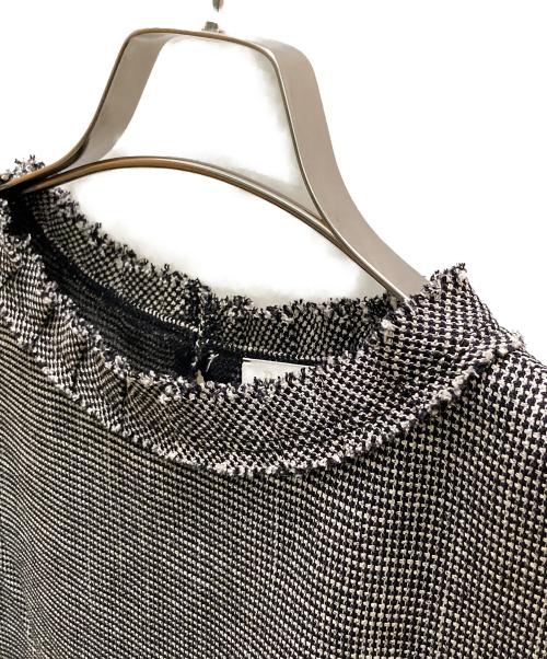 BALLSEY（ボールジィ）BALLSEY (ボールジィ) ポリエステルレーヨンカラミ フレンチスリーブブラウス ブラック サイズ:36の古着・服飾アイテム