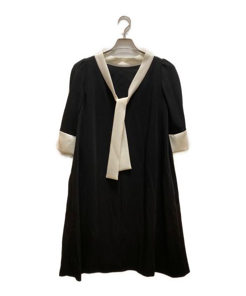 CELFORD（セルフォード）CELFORD (セルフォード) ボウタイAラインワンピ―ス ブラック サイズ:36 未使用品の古着・服飾アイテム