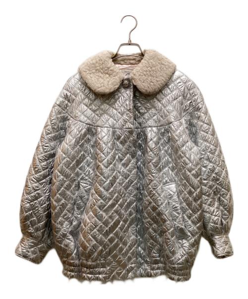 leur logette（ルールロジェット）leur logette (ルールロジェット) ミロワールキルトブルゾン シルバー サイズ:０の古着・服飾アイテム