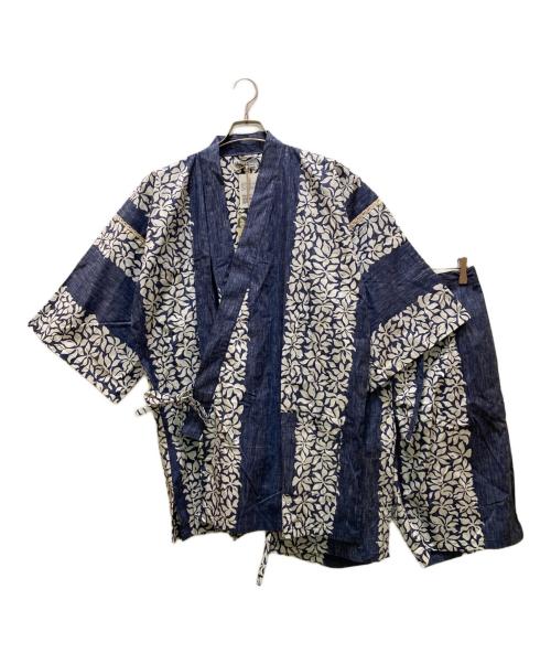 reyn spooner（レイン スプナー）reyn spooner (レイン スプナー) セットアップ甚平 SPOONER STRIPE ブルー サイズ:Ⅼの古着・服飾アイテム