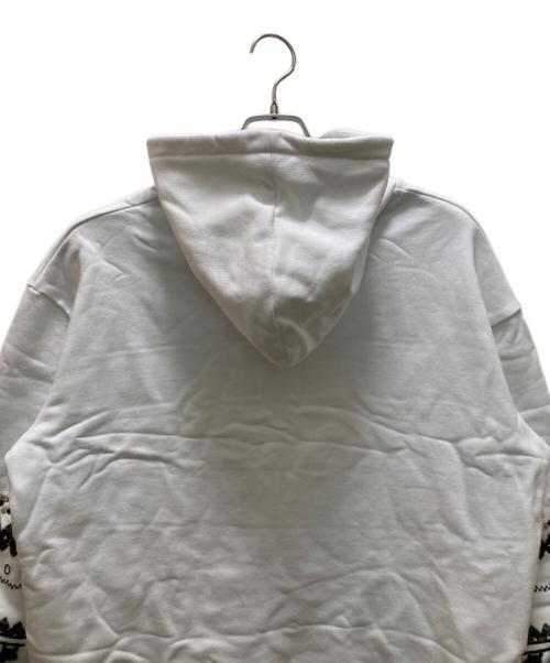 VALENTINO（ヴァレンティノ）VALENTINO (ヴァレンティノ) フロントロゴ スパンコール フリンジデザイン プルオーバーパーカー ホワイト サイズ:ＸＳの古着・服飾アイテム