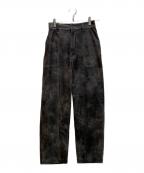 Ameriアメリ）の古着「CRUSHED LEATHER RELAX PANTS」｜ブラック
