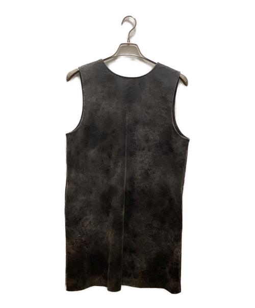 Ameri（アメリ）AMERI (アメリ) CRUSHED LEATHER SLEEVELESS TOP ブラック サイズ:Freeの古着・服飾アイテム