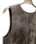 中古・古着 AMERI (アメリ) CRUSHED LEATHER SLEEVELESS TOP ブラック サイズ:Free：5000円