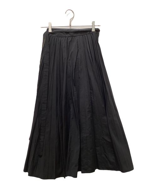 VALENTINO（ヴァレンティノ）VALENTINO (ヴァレンティノ) プリーツ加工ラップスカート ブラック サイズ:36の古着・服飾アイテム