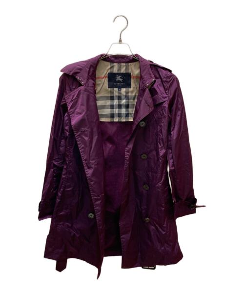 BURBERRY LONDON（バーバリーロンドン）BURBERRY LONDON (バーバリーロンドン) パッカブルナイロントレンチコート パープル サイズ:38の古着・服飾アイテム