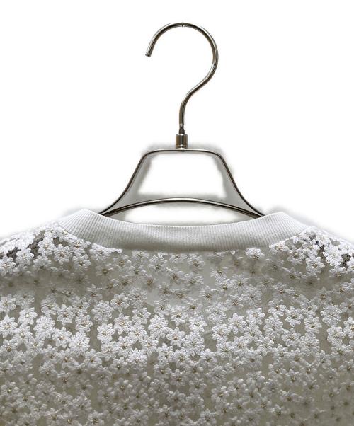 JUSGLITTY（ジャスグリッティー）JUSGLITTY (ジャスグリッティー) ミニブーケカーディガン ホワイト サイズ:2の古着・服飾アイテム