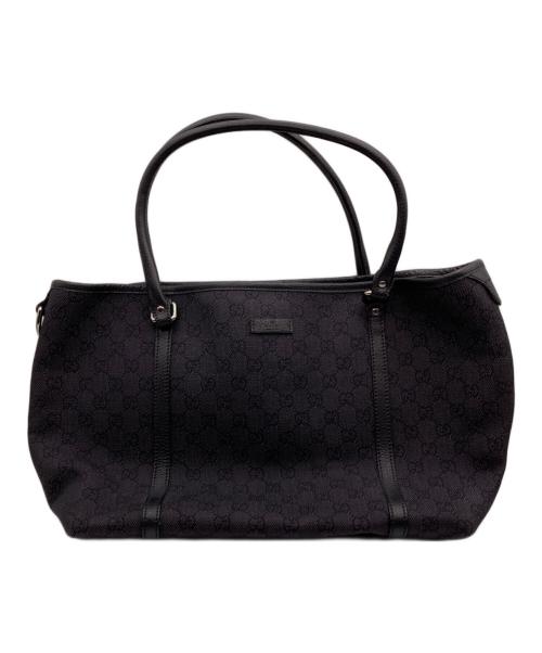 GUCCI（グッチ）GUCCI (グッチ) GG キャンバストートバッグ ブラックの古着・服飾アイテム