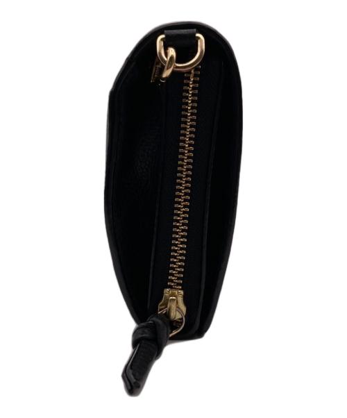 TORY BURCH（トリーバーチ）TORY BURCH (トリーバーチ) レザーショルダーウォレット ブラックの古着・服飾アイテム