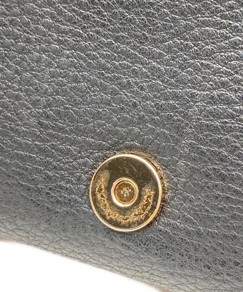 TORY BURCH（トリーバーチ）TORY BURCH (トリーバーチ) レザーショルダーウォレット ブラックの古着・服飾アイテム