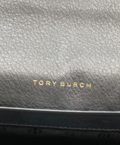 TORY BURCH（トリーバーチ）TORY BURCH (トリーバーチ) レザーショルダーウォレット ブラックの古着・服飾アイテム