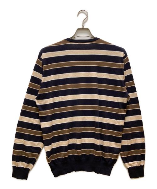 Cruciani（クルチアーニ）Cruciani (クルチアーニ) ボーダーニット ベージュ サイズ:52の古着・服飾アイテム