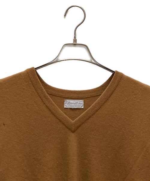BALLANTYNE（バランタイン）BALLANTYNE (バランタイン) カシミヤVネックニット ブラウン サイズ:42の古着・服飾アイテム