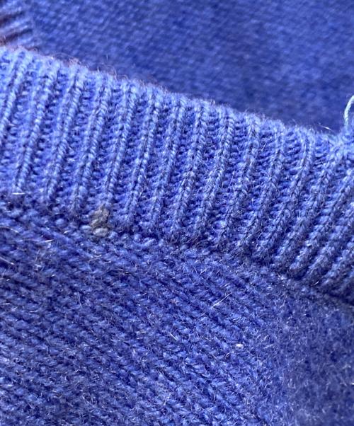 BALLANTYNE（バランタイン）BALLANTYNE (バランタイン) カシミヤVネックニット ブルー サイズ:46の古着・服飾アイテム