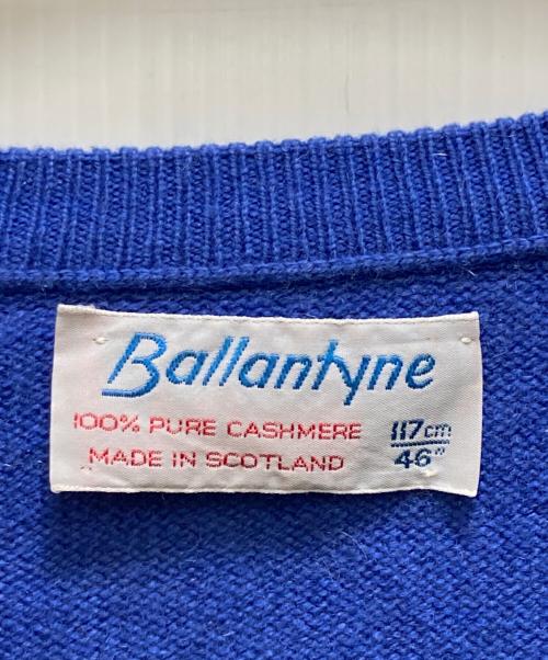 BALLANTYNE（バランタイン）BALLANTYNE (バランタイン) カシミヤVネックニット ブルー サイズ:46の古着・服飾アイテム