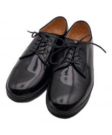 MANEBU（マネブ）の古着「HIHIN FACE SKIN プレーントゥシューズ」｜ブラック