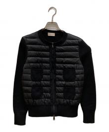 MONCLER（モンクレール）の古着「ニット切り替えダウンジャケット」｜ブラック