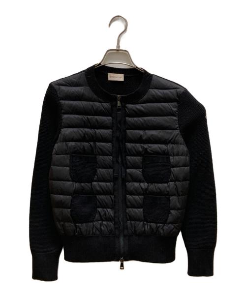MONCLER（モンクレール）MONCLER (モンクレール) ニット切り替えダウンジャケット ブラック サイズ:XSの古着・服飾アイテム
