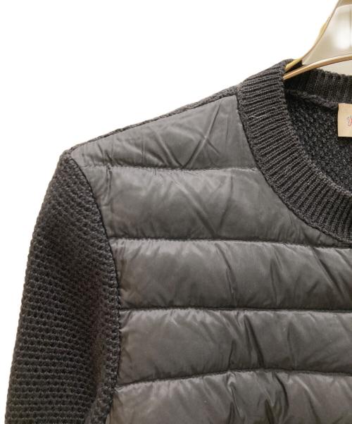 MONCLER（モンクレール）MONCLER (モンクレール) ニット切り替えダウンジャケット ブラック サイズ:XSの古着・服飾アイテム