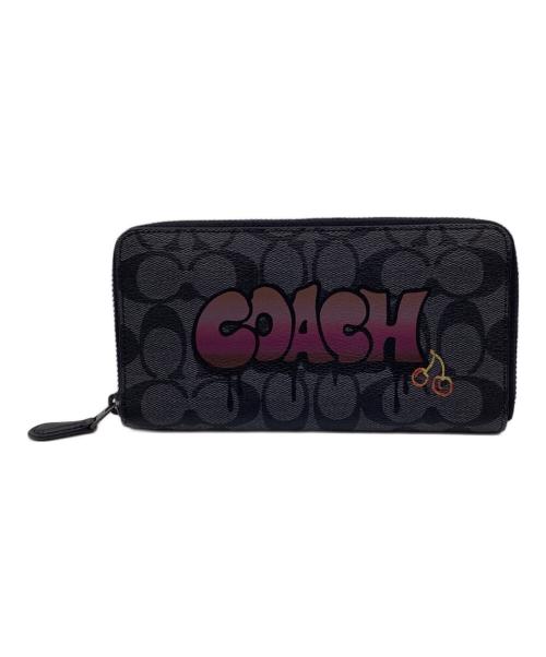 COACH（コーチ）COACH (コーチ) グラフィックデザイン長財布 グレーの古着・服飾アイテム