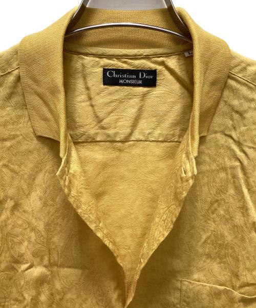 Christian Dior MONSIEUR（クリスチャンディオールムッシュ）Christian Dior MONSIEUR (クリスチャンディオールムッシュ) ヴィンテージペイズリー半袖シャツ イエロー サイズ:Ｌの古着・服飾アイテム