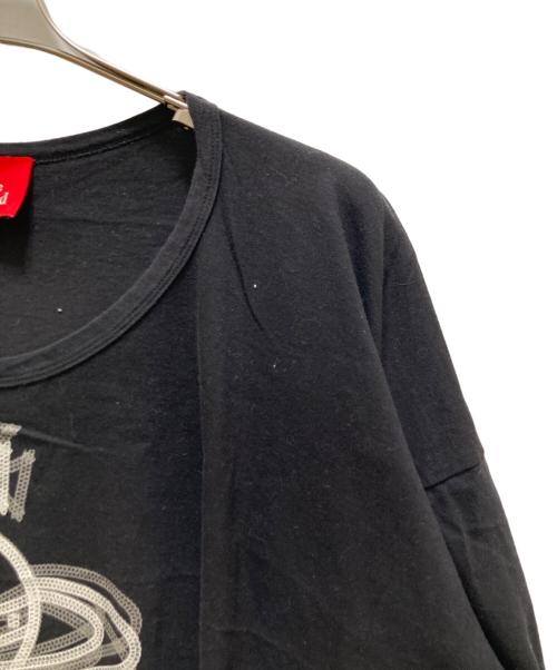 Vivienne Westwood RED LABEL（ヴィヴィアンウエストウッドレッドレーベル）Vivienne Westwood RED LABEL (ヴィヴィアンウエストウッドレッドレーベル) オーブプリントビッグTシャツ ブラック サイズ:00の古着・服飾アイテム
