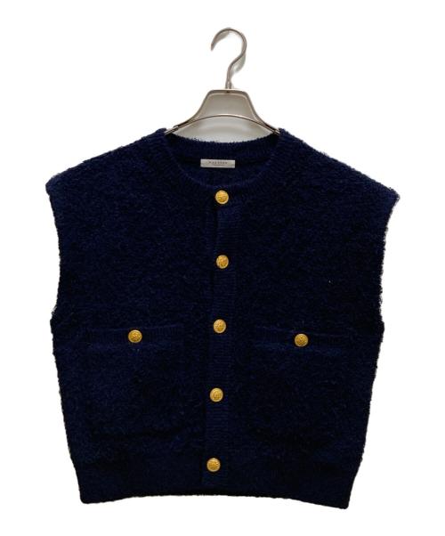 MACPHEE（マカフィー）MACPHEE (マカフィー) ツイーディー クルーネックジレ ネイビー サイズ:Sの古着・服飾アイテム