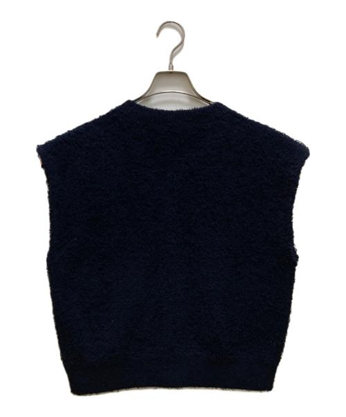 MACPHEE（マカフィー）MACPHEE (マカフィー) ツイーディー クルーネックジレ ネイビー サイズ:Sの古着・服飾アイテム